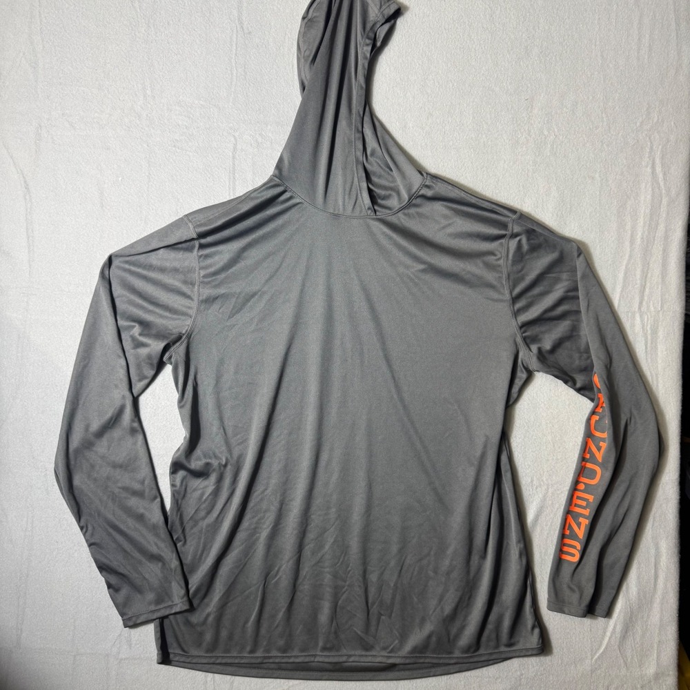 Grundens Performance Fishing Men Hoodie XXL Gray Excellent Sun Shirt RN 119496